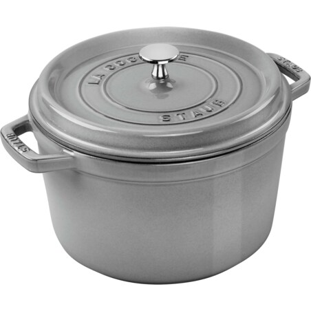 Garnek żeliwny okrągły wysoki Staub - 4.8 ltr, Grafitowy