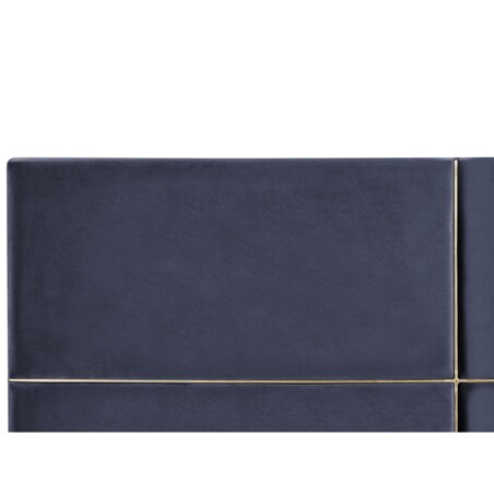 Łóżko welurowe z pojemnikiem 140 x 200 cm czarne VERNOYES