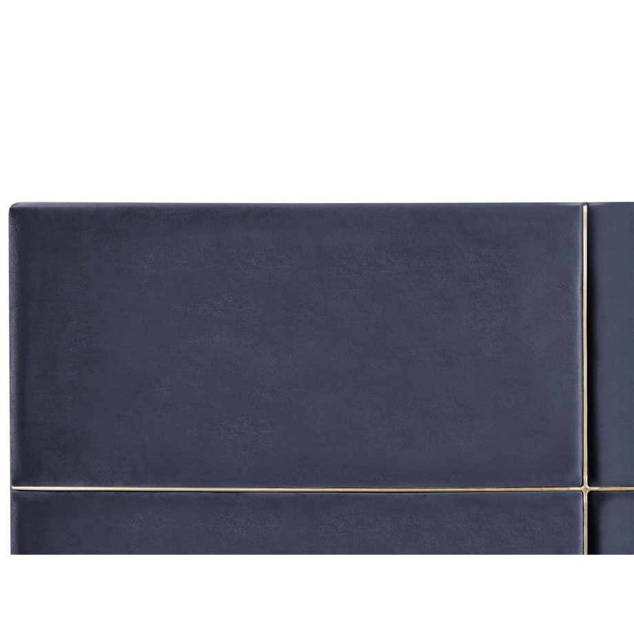 Łóżko welurowe z pojemnikiem 140 x 200 cm czarne VERNOYES