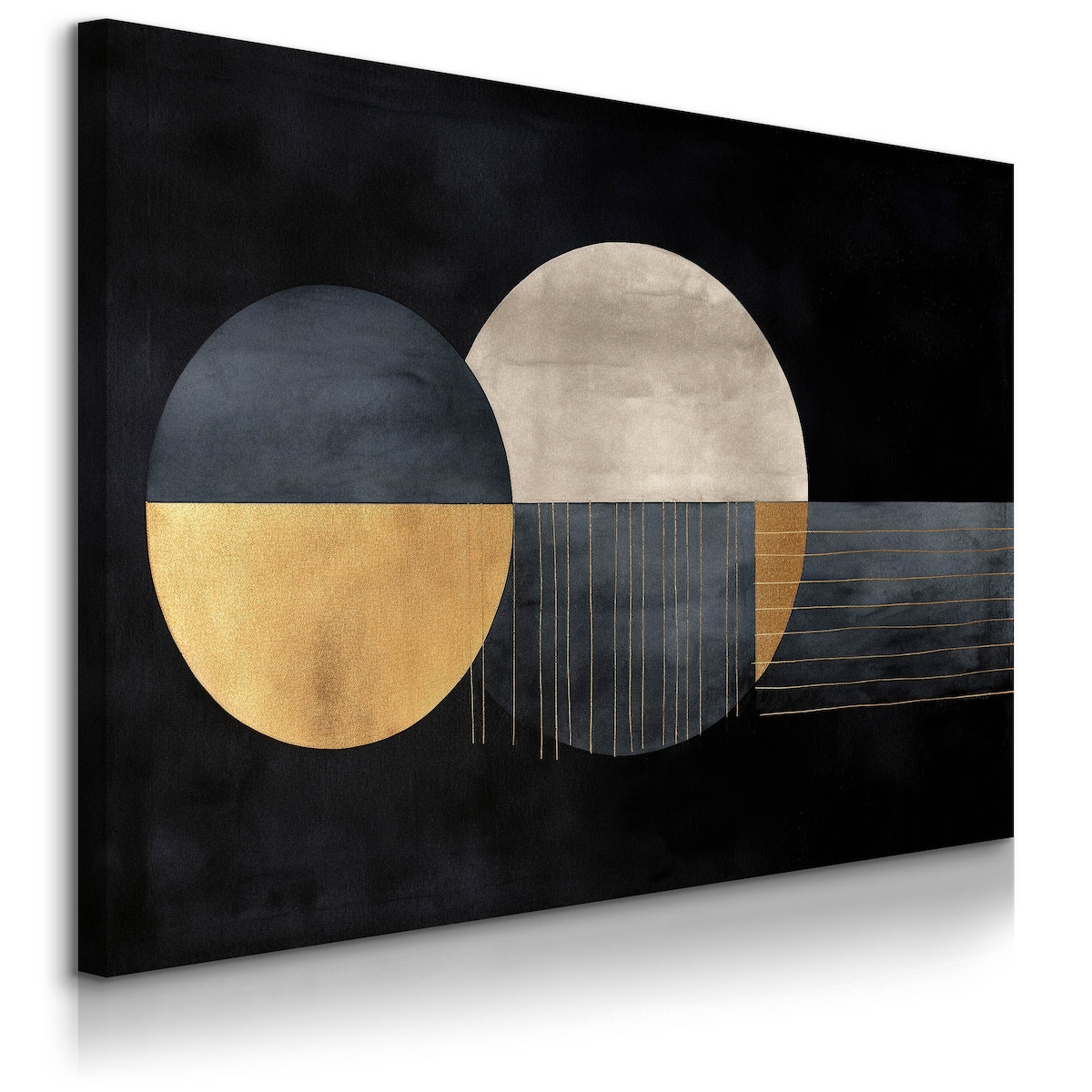 Obraz Na Płótnie Do Salonu Abstrakcyjne Koła Kształty Geometryczne 70x50cm