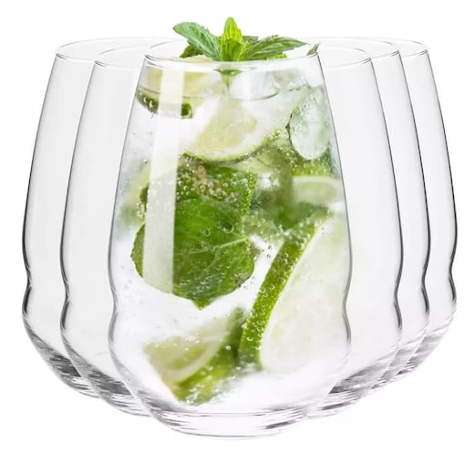 Szklanki i nel Krosno 6 x 500 ml Napoje Drinków Koktajle Zwężane Nowoczesne