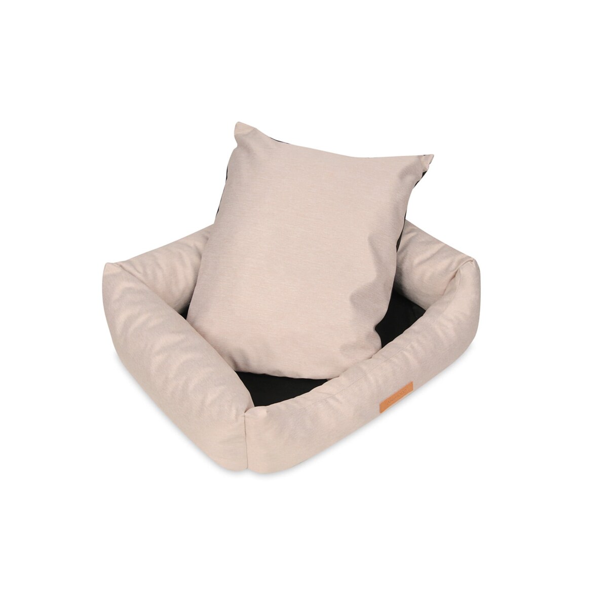 Animood Legowisko Alex rozmiar: M, kolor: beżowy, materiał: jeans imitacja