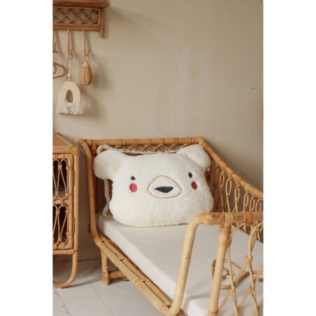 Poduszka dekoracyjna miś ecru