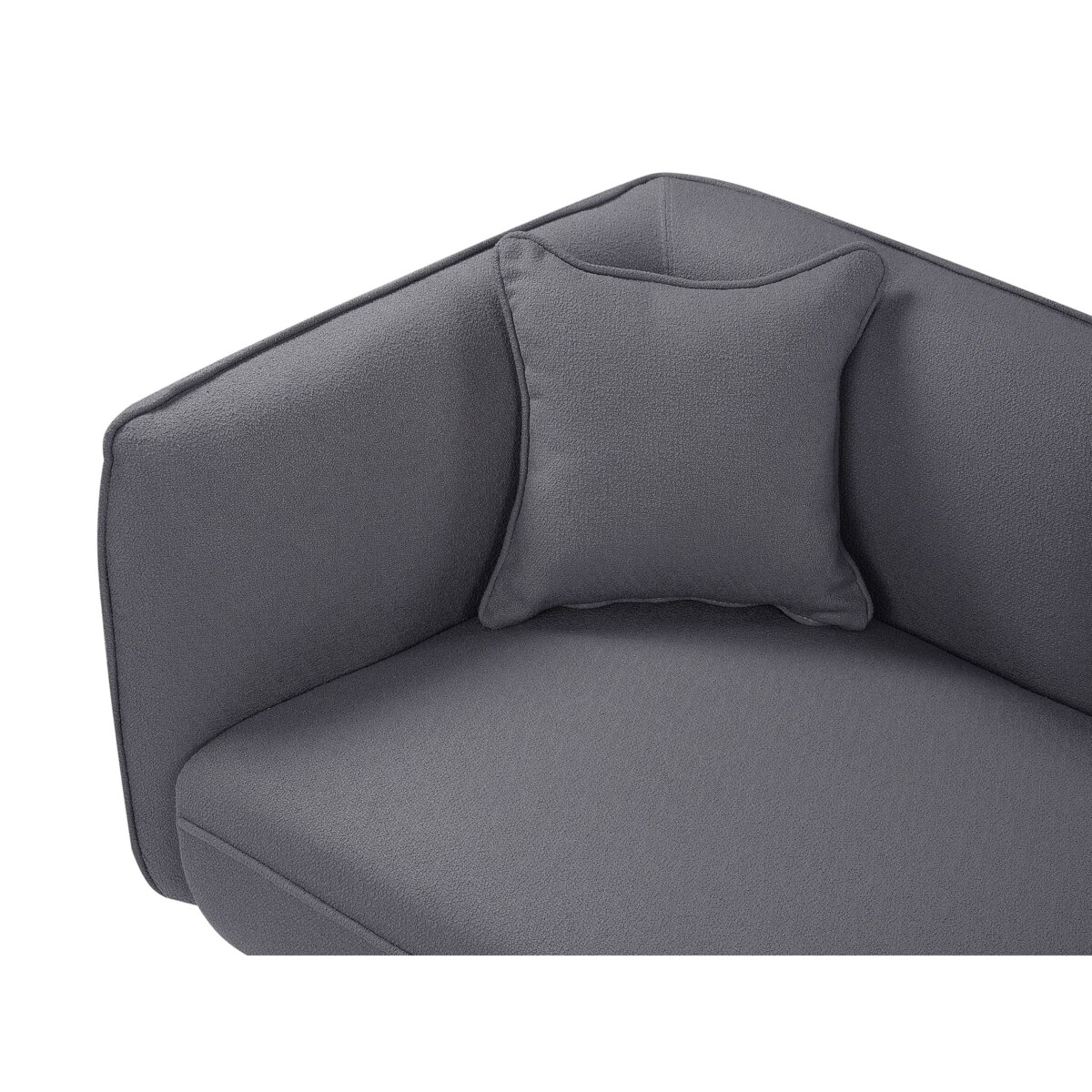 Szezlong boucle lewostronny ciemnoszary CHEVANNES