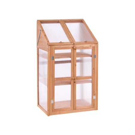 Szklarnia balkonowa VOLVERA Drewno jodłowe Jasnobrązowy 49 cm