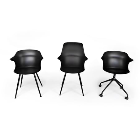 Krzesło BRAZO HIGH 334-CPP3 minimalistyczne czarne