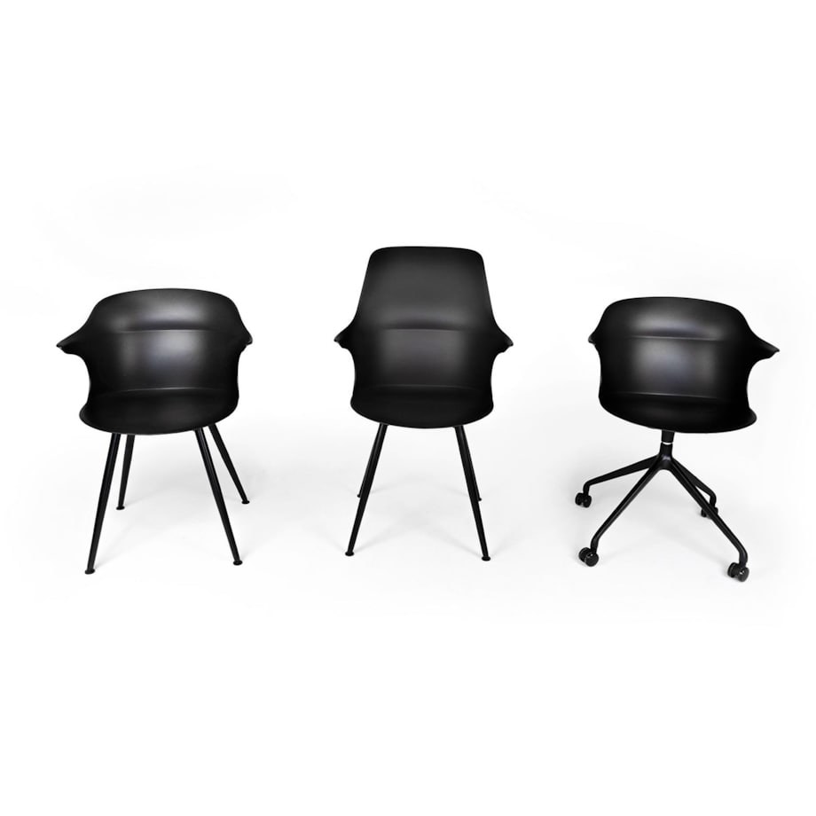 Krzesło BRAZO HIGH 334-CPP3 minimalistyczne czarne