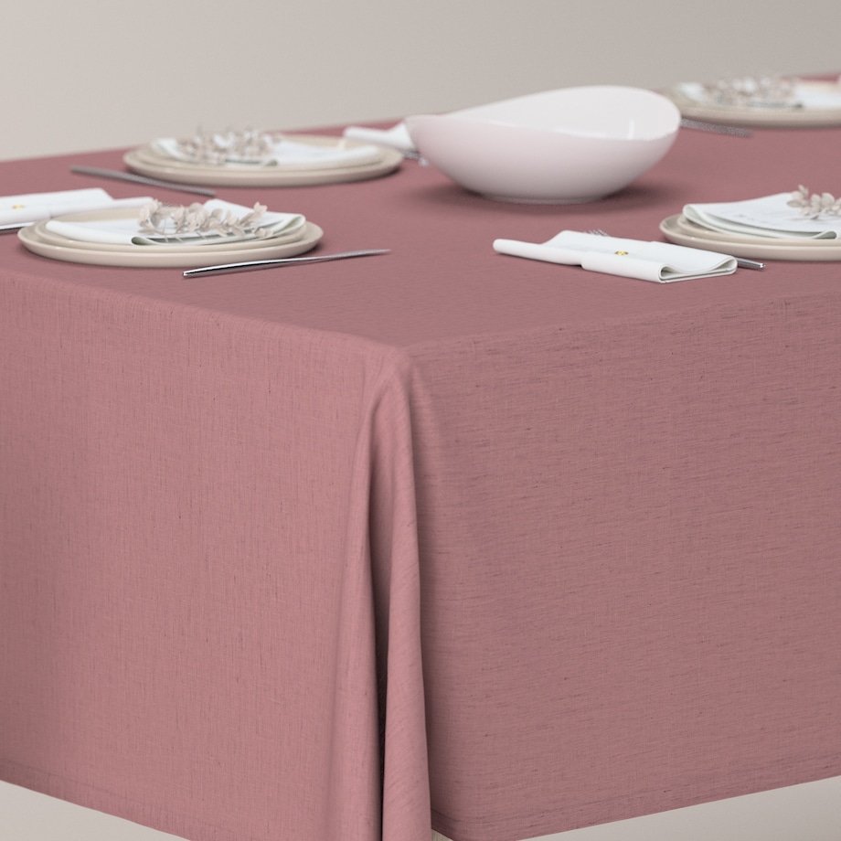 Obrus prostokątny 130 x 210 cm zgaszony róż