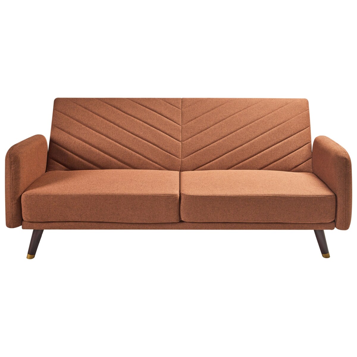 Sofa rozkładana SENJA Pomarańczowy Len syntetyczny