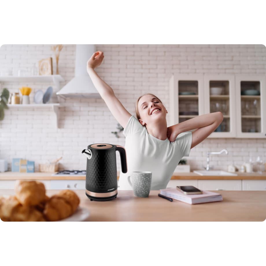 Czajnik elektryczny 1,7l czarno-miedziany Berdsen