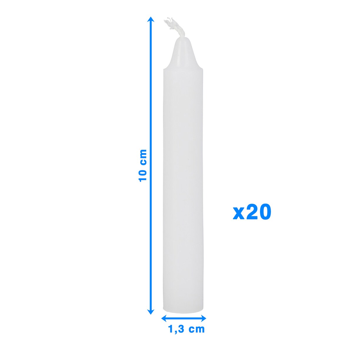 Świeczka Świeca Stołowa Do Świecznika Świąteczne Białe Zestaw 20 Szt Boże