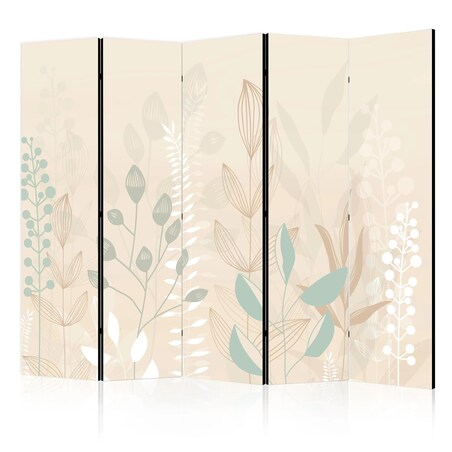 Parawan akustyczny Dla dzieci 225x172 cm 5-częściowy beżowy