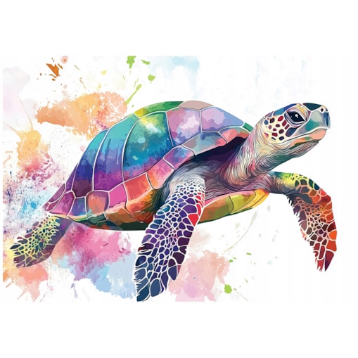 Fototapeta Dla Dzieci Na Flizelinie Żółw Akwarela Kolorowy 350x250