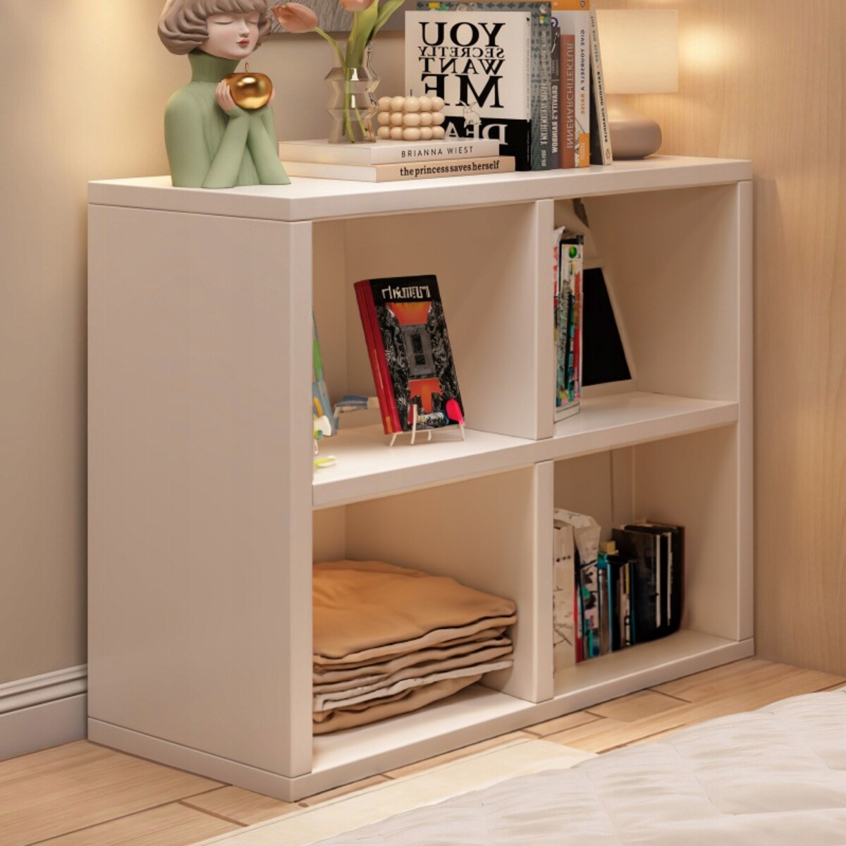 Otwarty stojący regał modułowy biały półka szafka komoda loft skandynawski