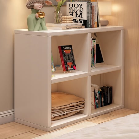 Otwarty stojący regał modułowy biały półka szafka komoda loft skandynawski