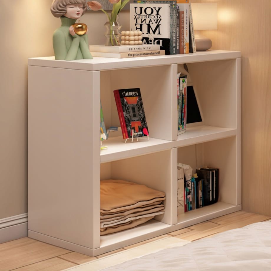 Otwarty stojący regał modułowy biały półka szafka komoda loft skandynawski