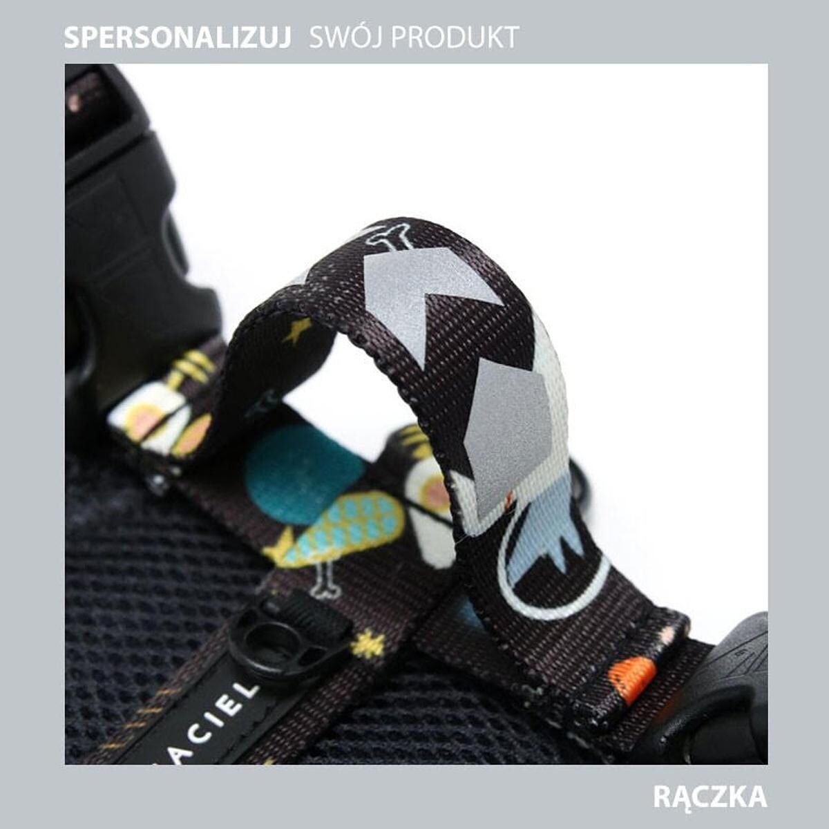 Szelki dla psa lub kota typu guard "Owoc falliczny 2.0" - Szerokość taśmy: 25mm, Rozmiar: XL