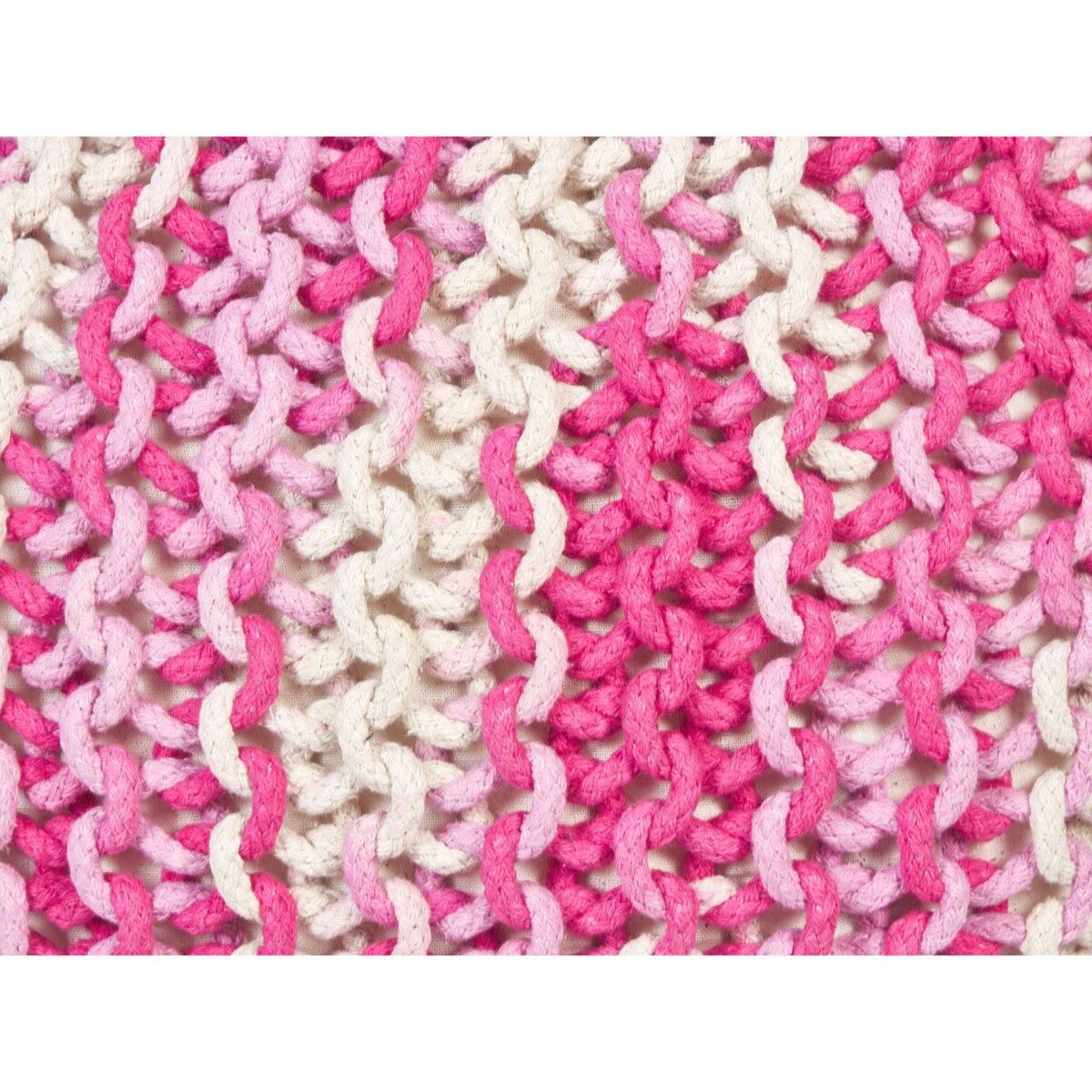 Puf 50 x 35 cm biało-różowy CONRAD