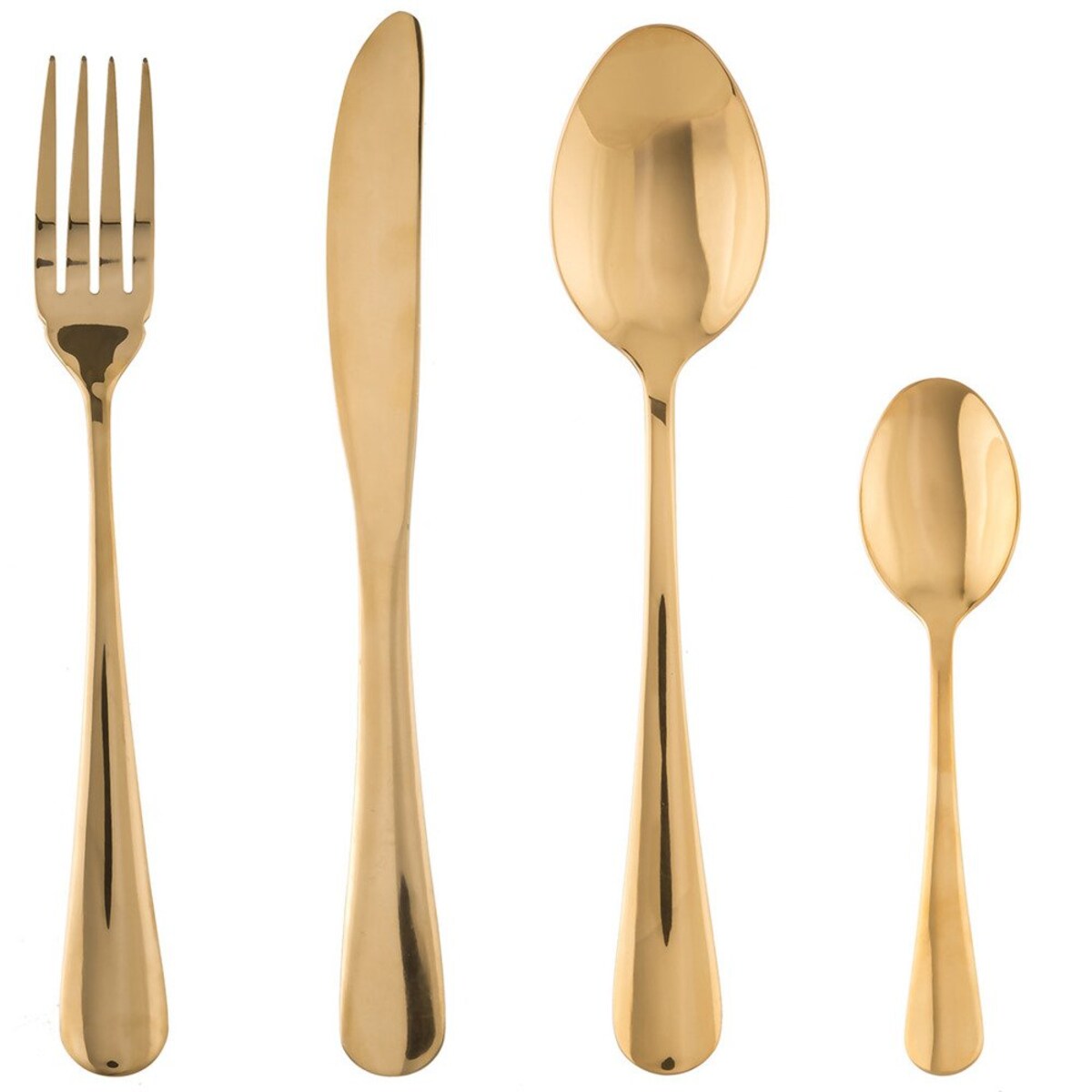 Sztućce ze stali nierdzewnej, praktyczny zestaw przyborów kuchennych o nowomodnej stylistyce