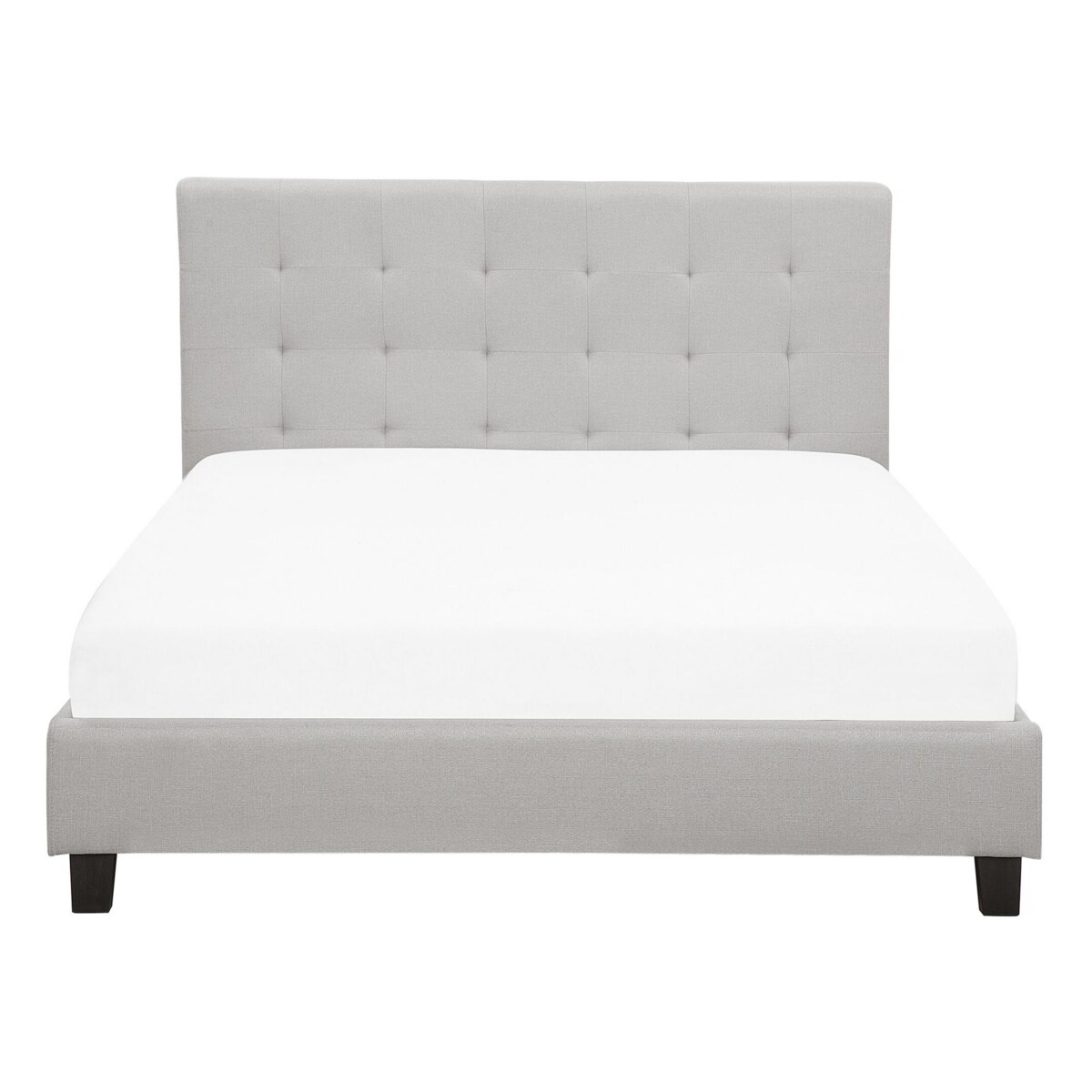 Łóżko tapicerowane 140 x 200 cm jasnoszare LA ROCHELLE