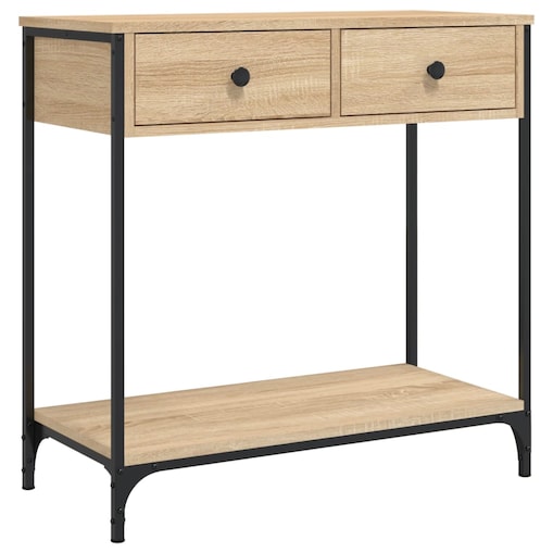 vidaXL Stolik konsolowy, dąb sonoma, 75x34,5x75 cm