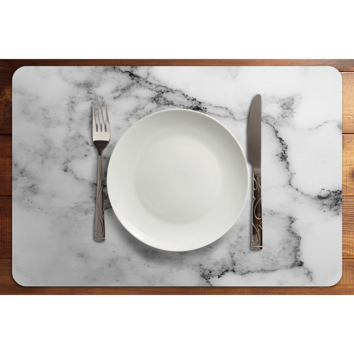 Komplet mat pod talerz Szary marmur, 6 szt. 45x30cm