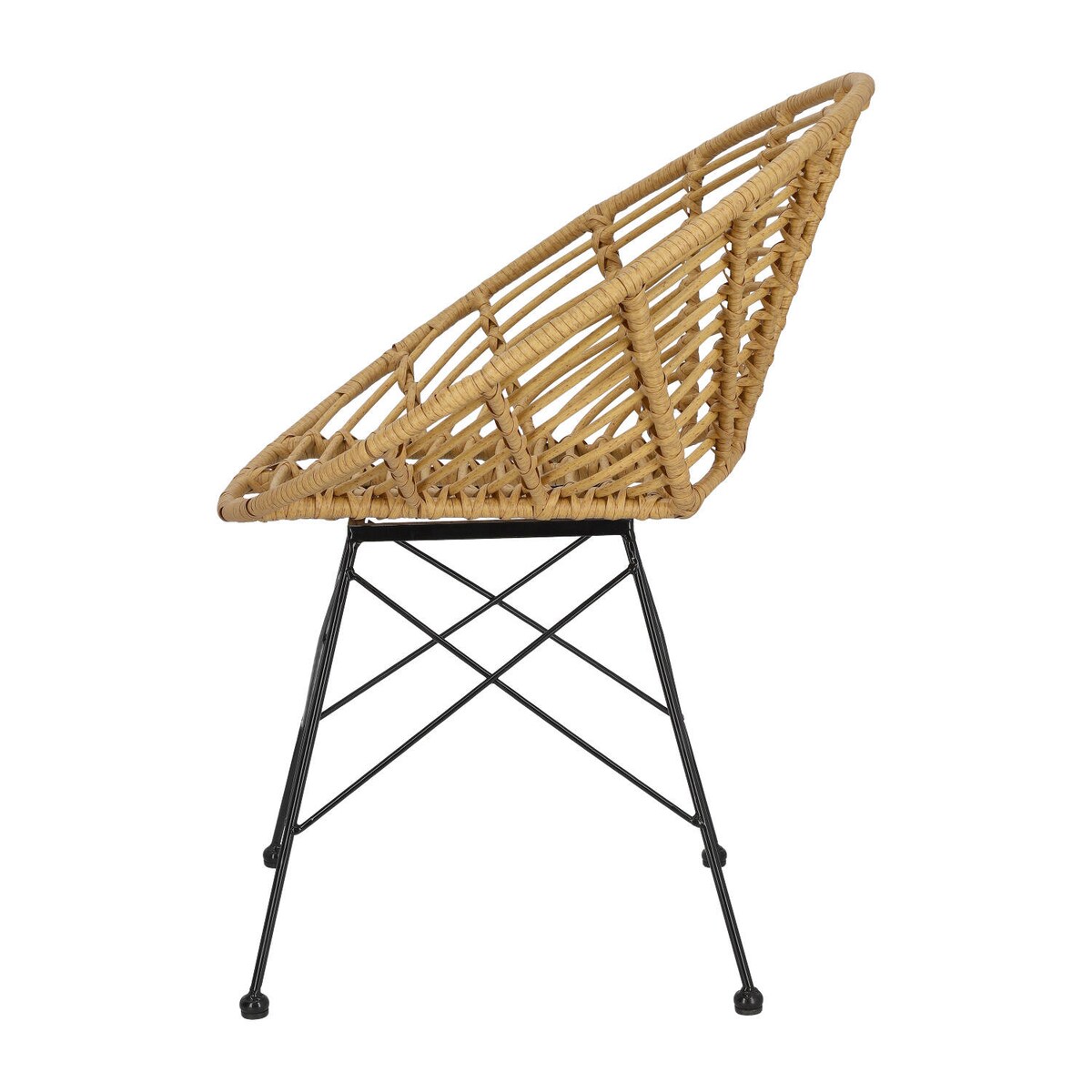 KRZESŁO RATTANOWE Zanzi w stylu boho METALOWA PODSTAWA