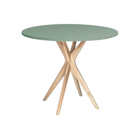 Stół półokrągły CUTTI 100x100 rozkładany szałwiowy/jesion