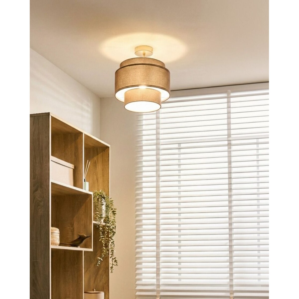 Lampa wisząca LUKAGO Len Brązowy