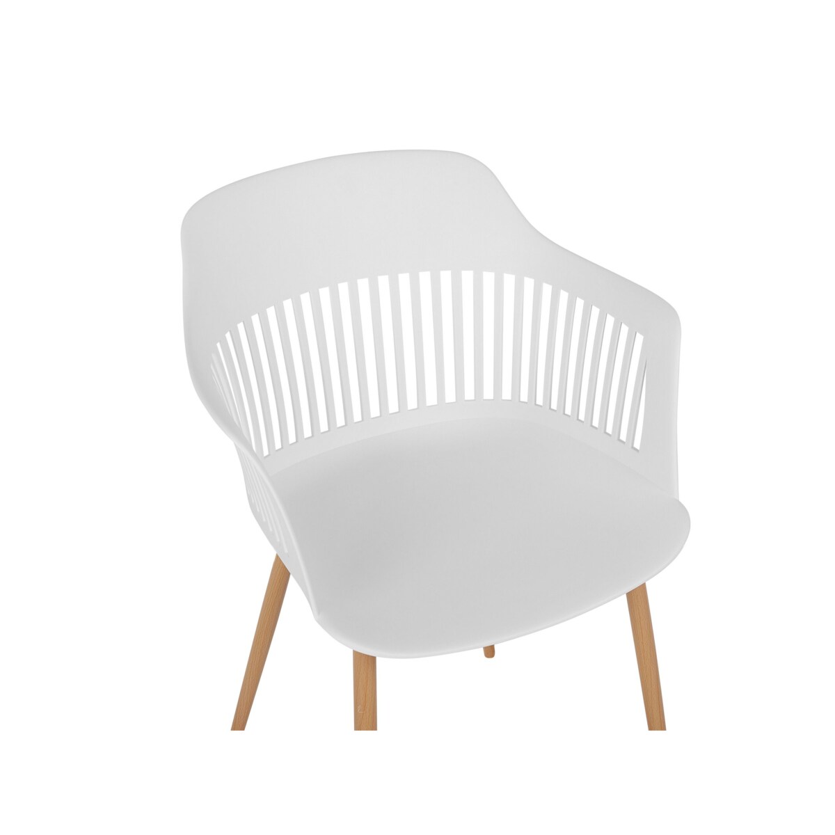 Zestaw 2 krzeseł do jadalni biały BERECA