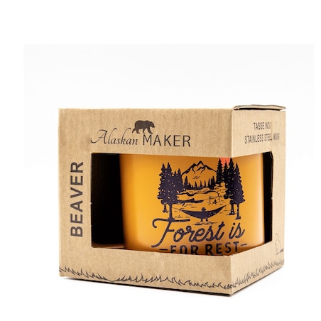 Kubek turystyczny / dwuścienny - Beaver - żółty - Alaskan Maker