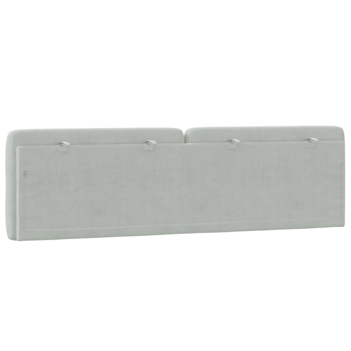 vidaXL Poduszka na wezgłowie, jasnoszara, 180 cm, aksamitna