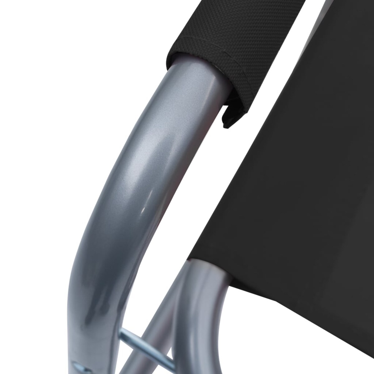 vidaXL Krzesła reżyserskie, 2 szt., stalowe, czarne