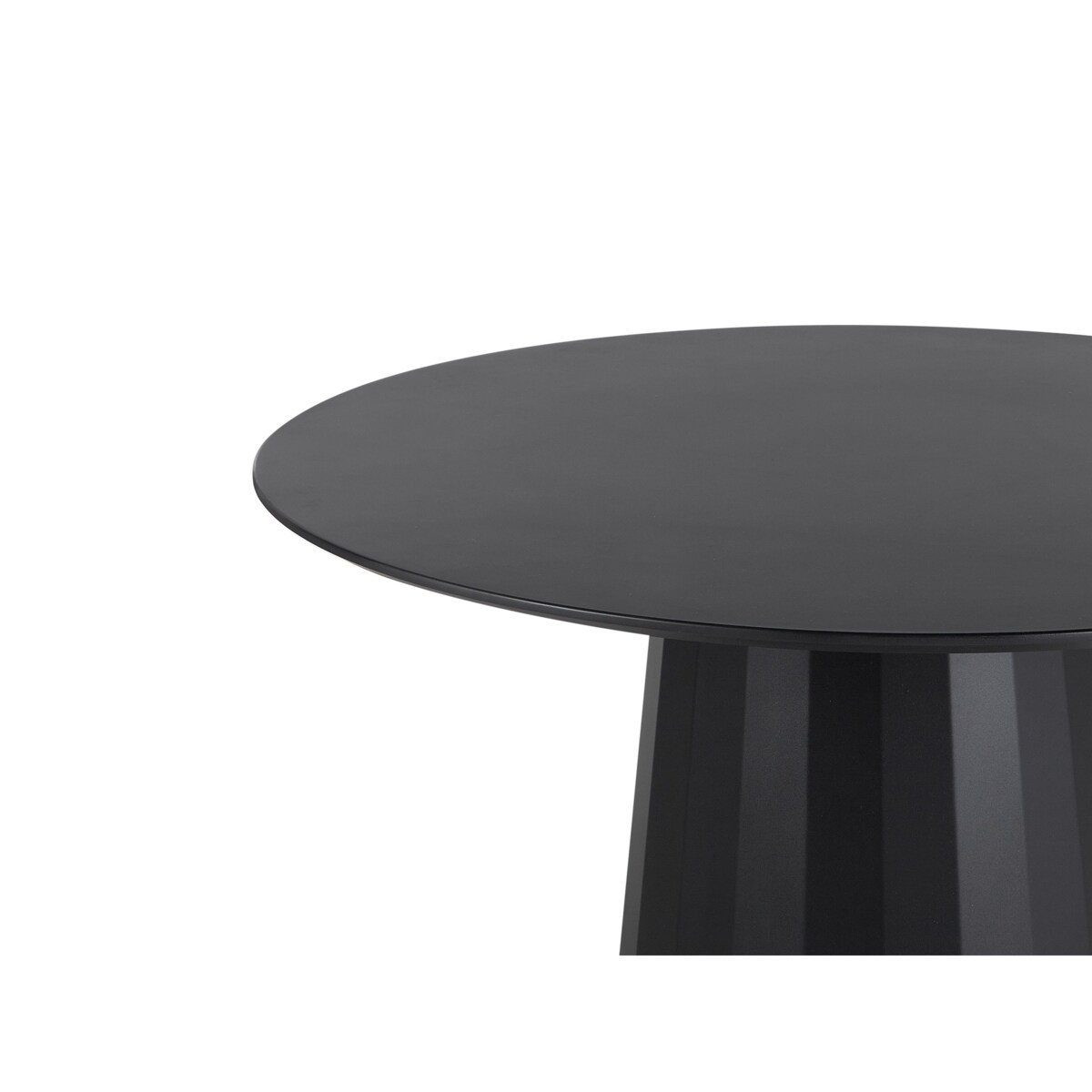 Stół do jadalni okrągły 100 cm czarny PLATO