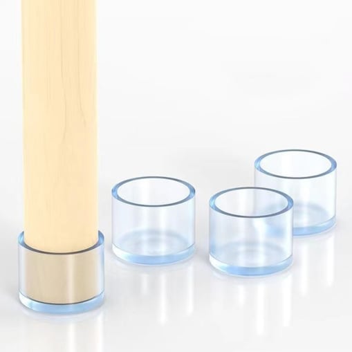 Nakładki na nogi krzesła ochronne silikonowe 22-25 mm 16 sztuk bezbarwne