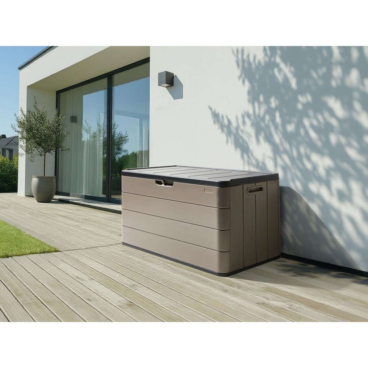 Skrzynia ogrodowa MILIES 116 cm 60 cm Brązowy
