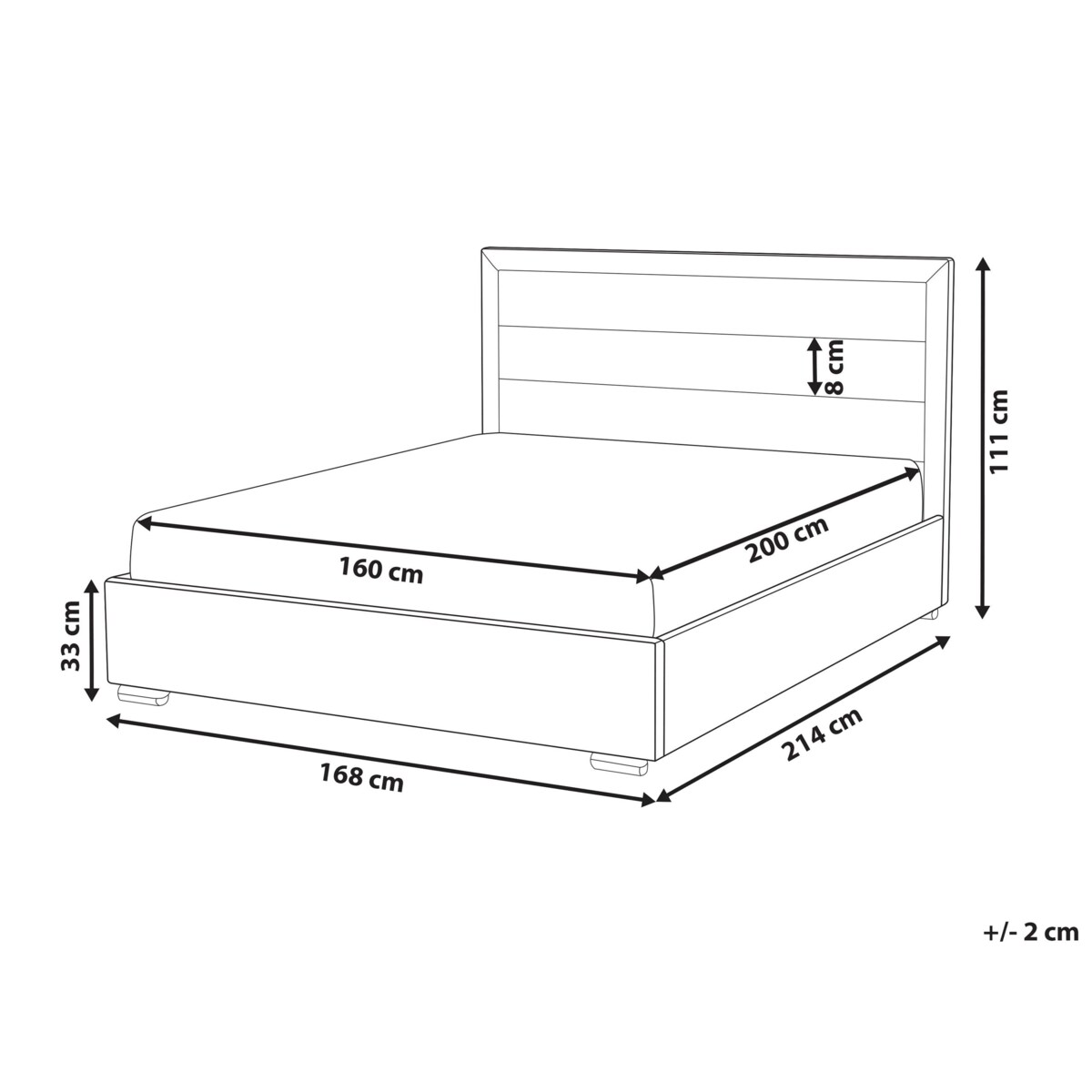 Łóżko Welur ROUEN 160 x 200 cm Beżowoszary