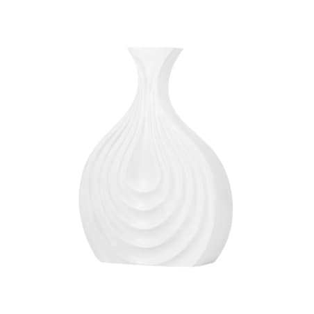 Wazon dekoracyjny ceramiczny 25 cm biały THAPSUS