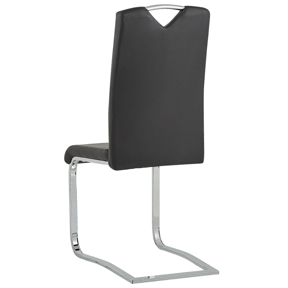 Zestaw 2 krzeseł do jadalni ekoskóra czarny PICKNES