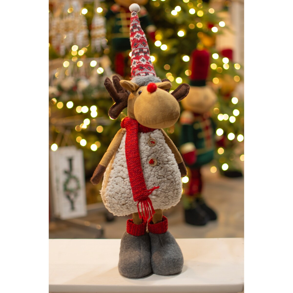 RENIFER świąteczny DUŻY dekoracja świąteczna ŁOŚ