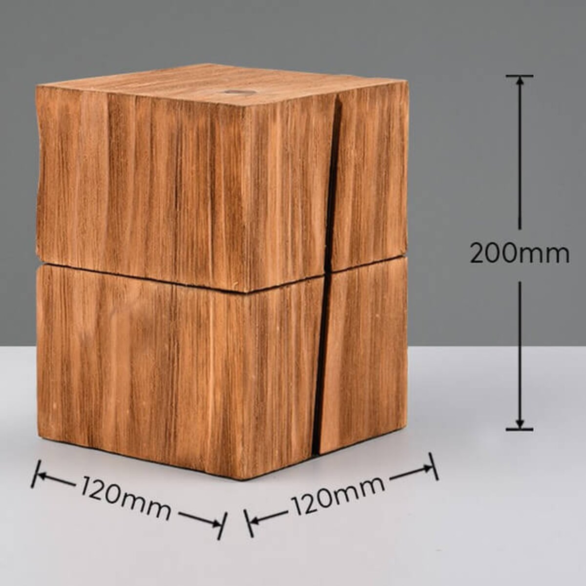 Drewniana lampa stołowa z włącznikiem Treasure 514110130 Trio brązowa