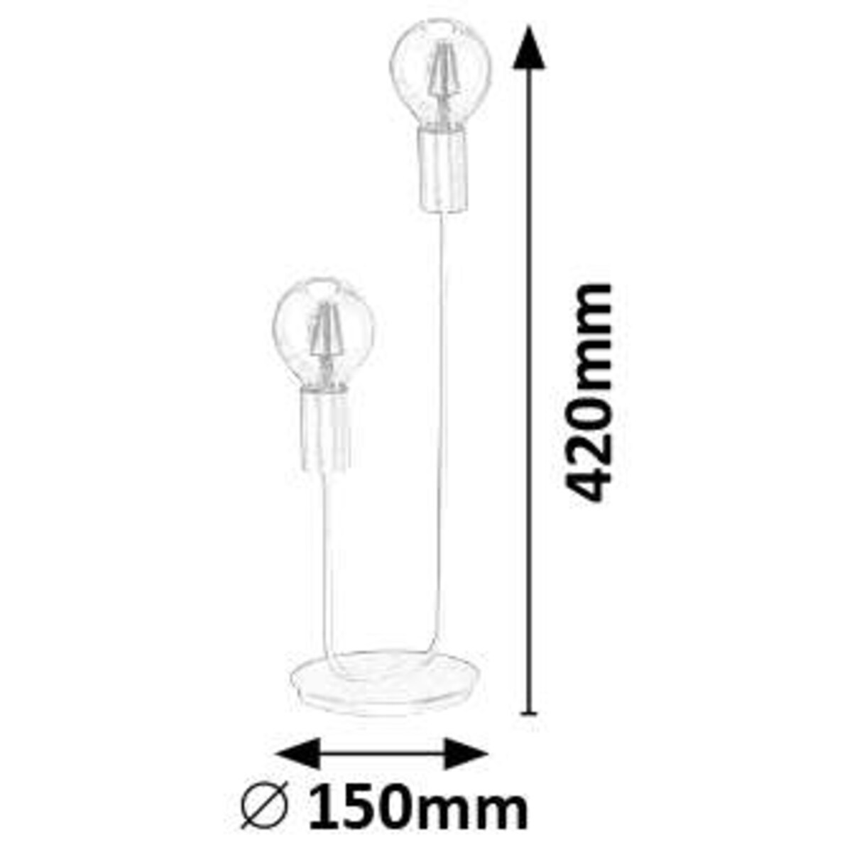 Stojąca LAMPA stołowa LANNY 4560 Rabalux industrialna LAMPKA biurkowa metalowe pręty sticks czarne złote