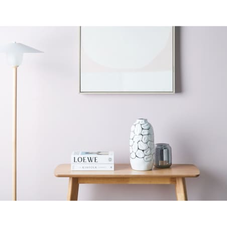 Wazon dekoracyjny ceramiczny 34 cm biały CENABUM