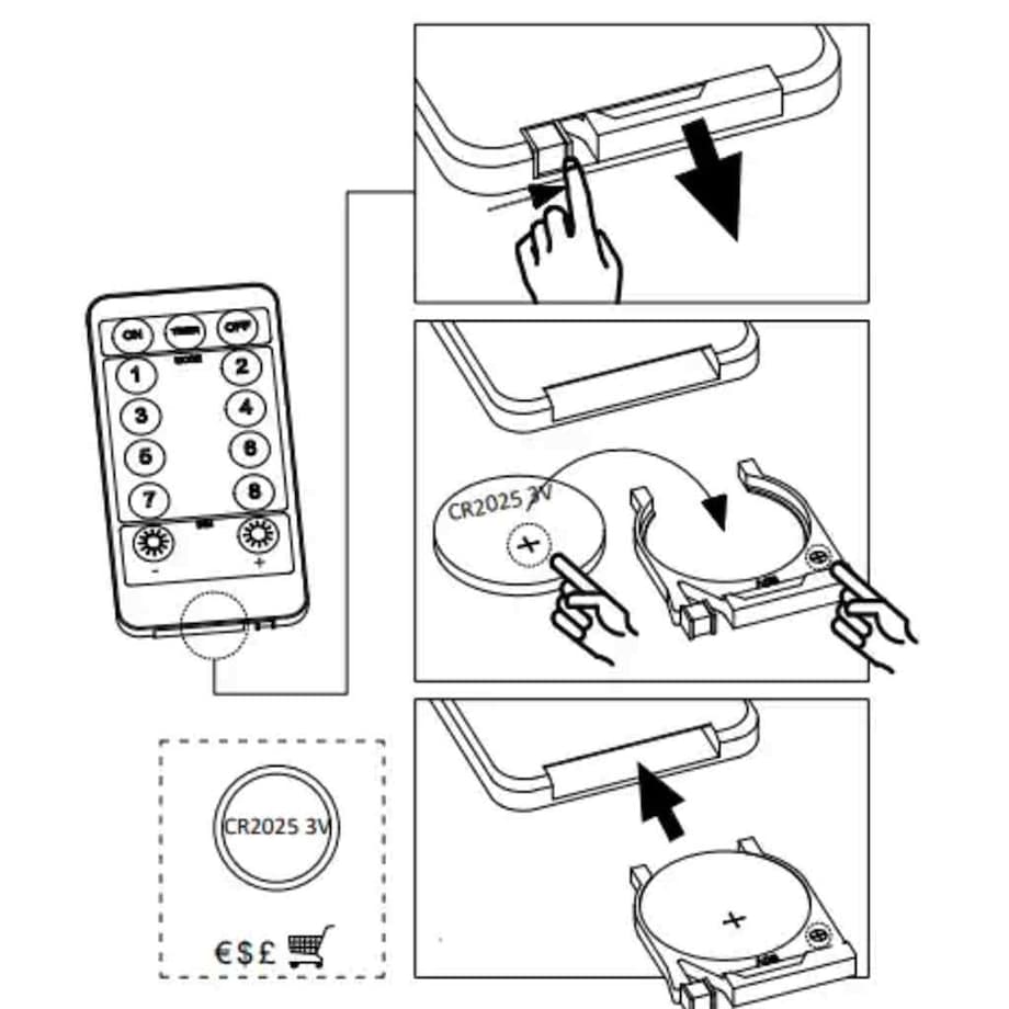 vidaXL Lampki świąteczne z gwiazdkami i księżycami, na pilota, 345 LED