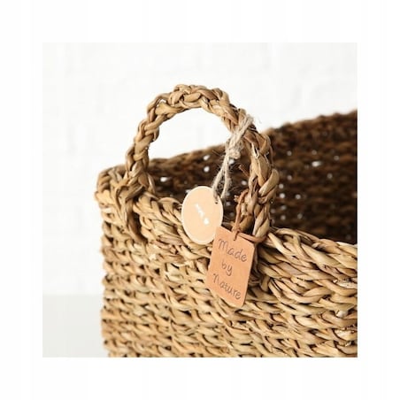 Kosz pleciony SOPHY z uchwytami L-36x28cm