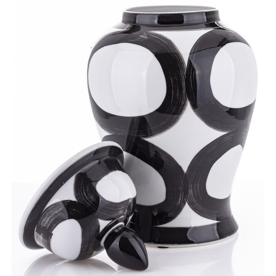 Amfora pojemnik ceramiczny Black-White 47 cm