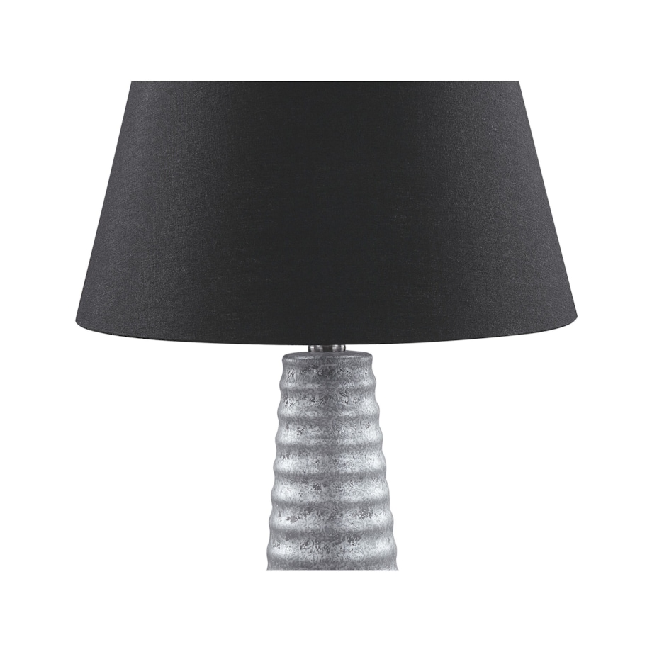 Lampa stołowa ceramiczna srebrna VILNIA