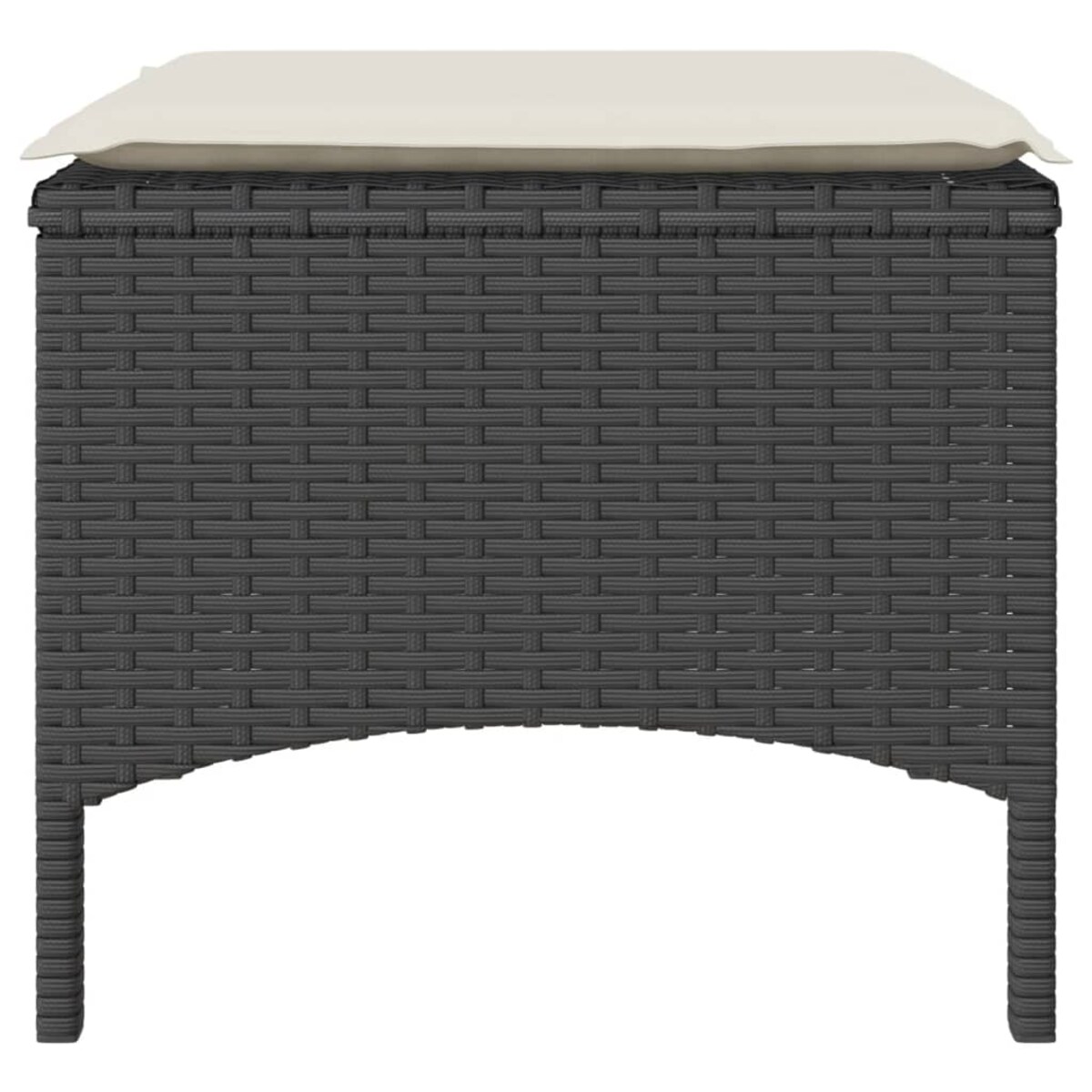 vidaXL 2-os. sofa ogrodowa ze stolikiem i stołkami, czarna, polirattan