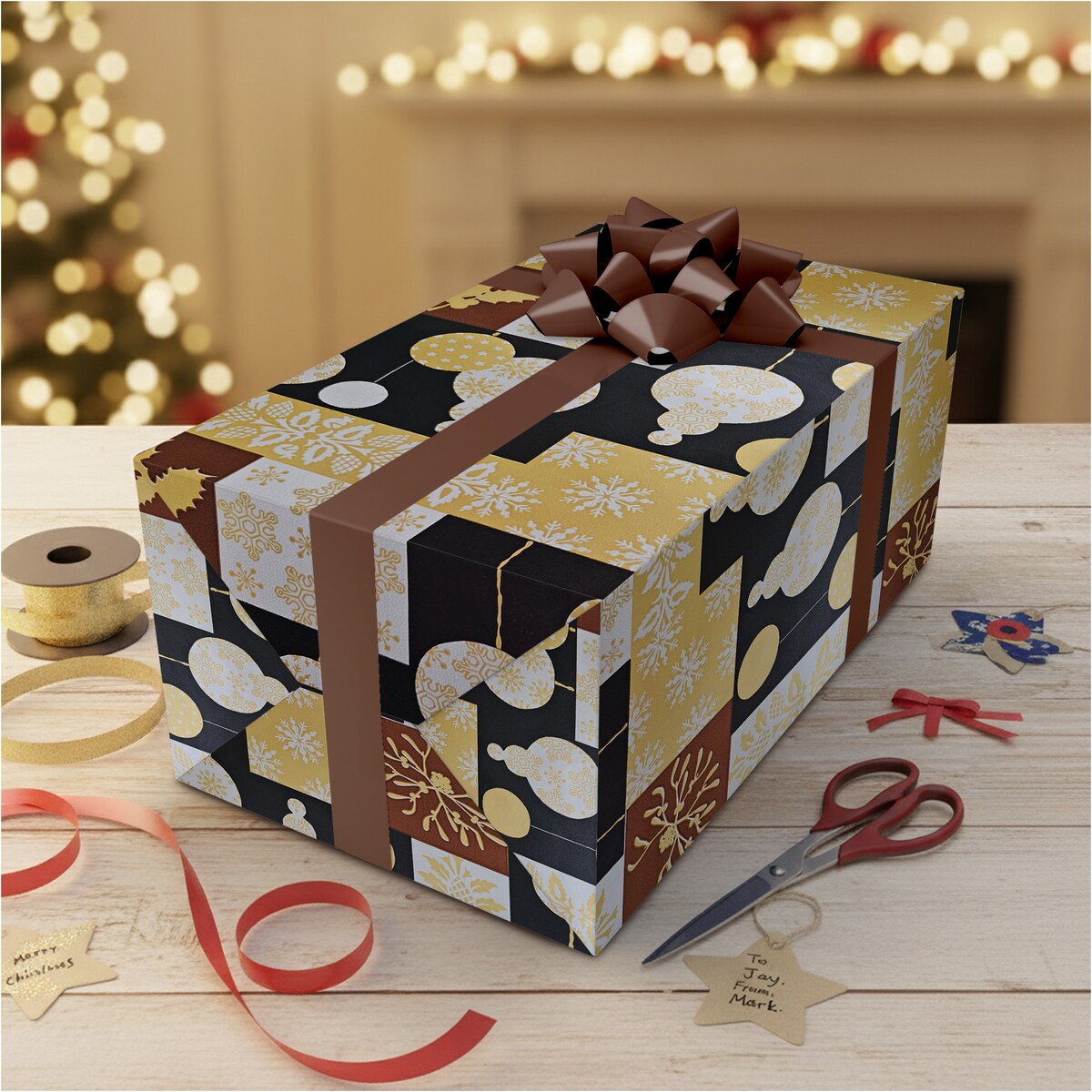 Papier Przentowy do pakowania prezentów 20 METRÓW MEGAROLKA Świąteczny Do Paczek Szwedzka Jakość