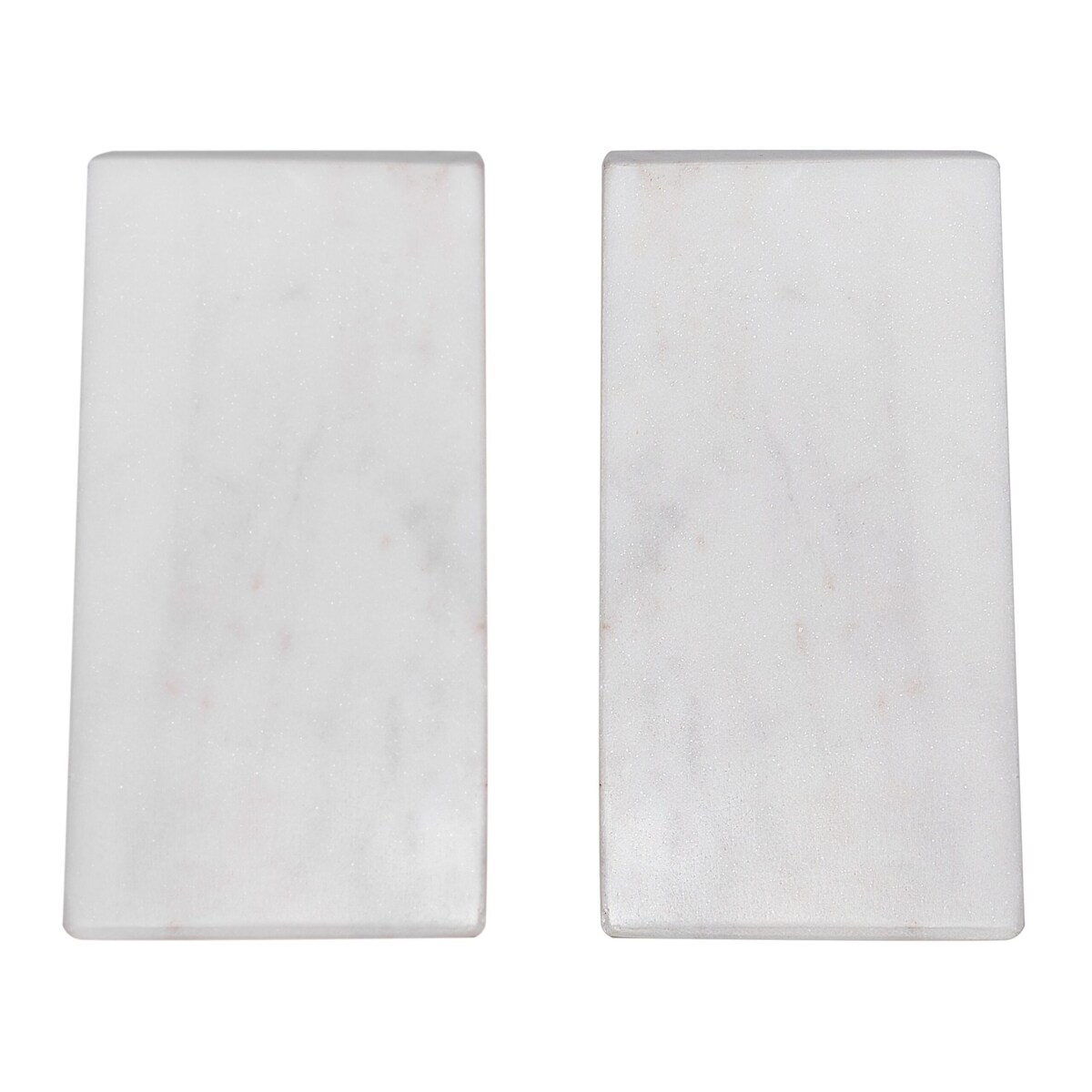 Zestaw 2 marmurowych podpórek do książek biały KROKOS